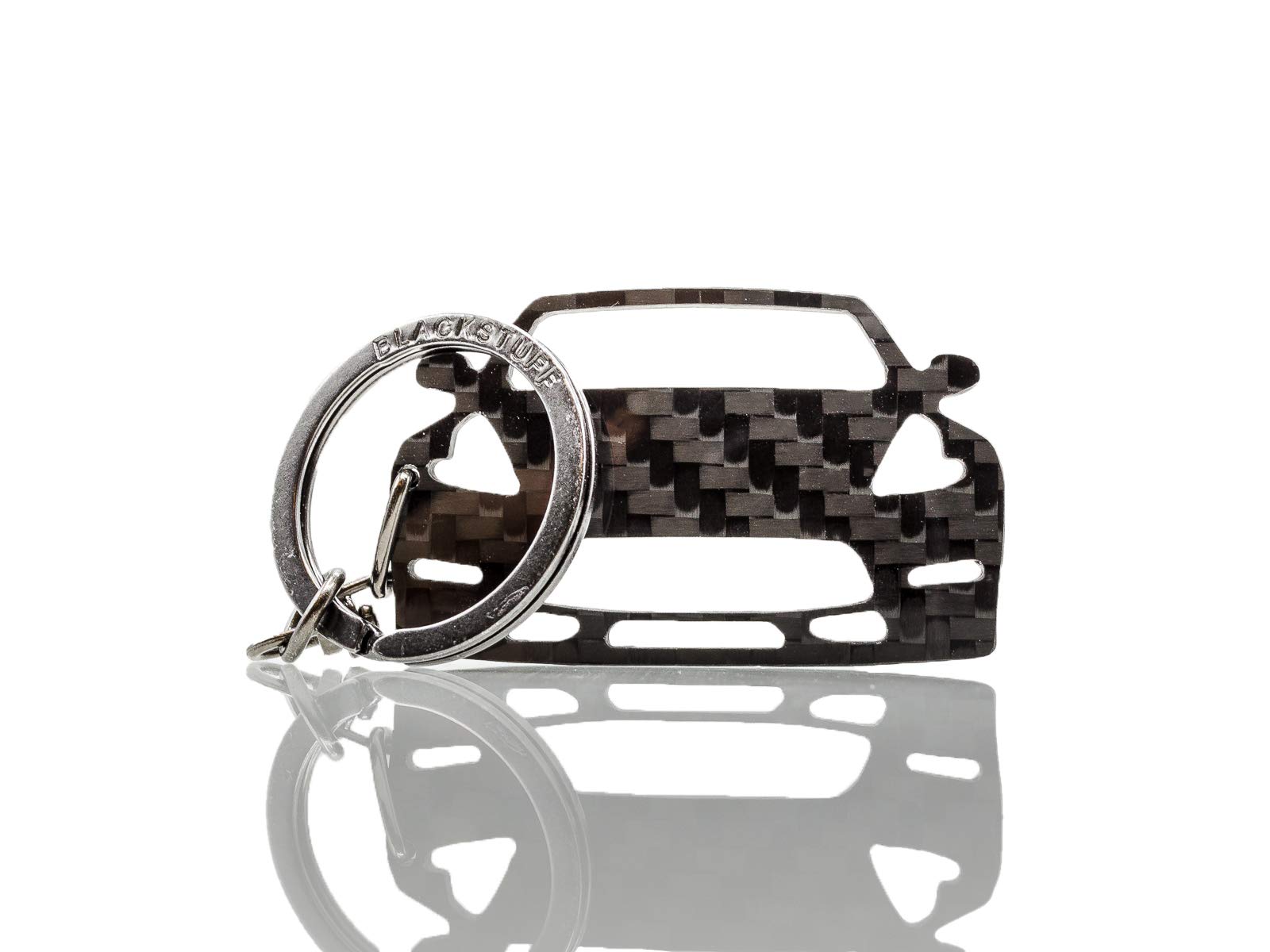 BlackStuff Carbon Fiber Keychain Keyring Ring Holder Compatible with 370Z Z34 2008-2019 BS-647