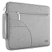 MOSISO Polyester Shoulder Bag Compatible with 14-15 inch Laptop, Pure Gray