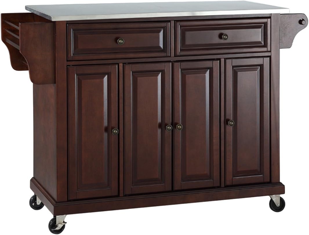 Best crosley stainless steel top rolling kitchen cart/island