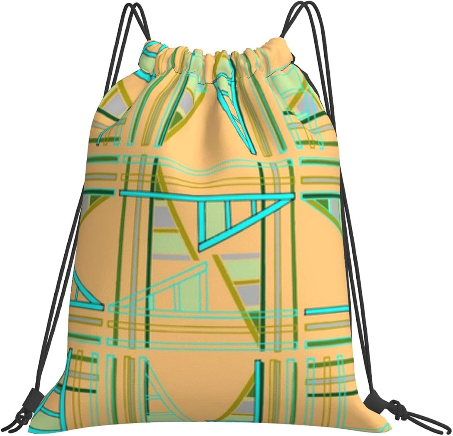 Drawstring Bag Gym Backpack Bag Bulk Moddeco Peach for Men Women Gym