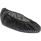 SAFEKO Premium Disposable Boot & Shoe Covers Booties, Durable, Non-Slip, Non-Toxic, Recyclable Protectors, Fits Most Shoes - Black - Pack of 100 (50 Pairs)