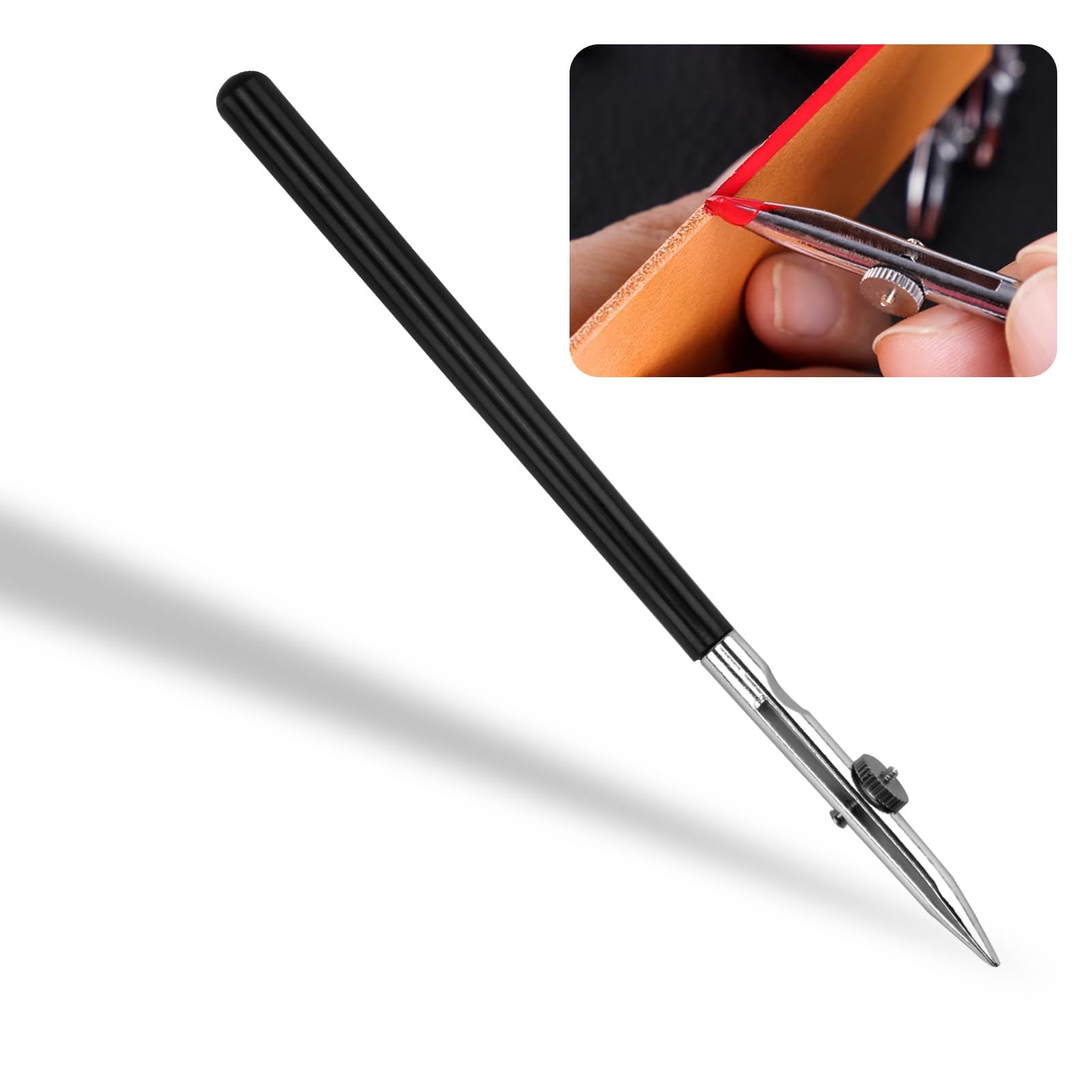 Kasoud Masking Fluid Pen - Black Adjustable Ruling Pen, Fine Straight Line Art Ruler, Drawing Tool