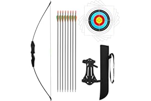 Dostyle 44" Bow and Arrow Set for Kids Children Outdoor Youth Recurve Bow Junior Archery Training for Kids Teams Game Gift