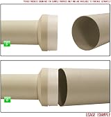 Kair Ducting Reducer 150mm to 100mm White Plastic Connector 6 to 4 inch view 5