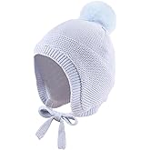 JANGANNSA Basic Winter Baby Boys Beanie Pompom Knitted Girls Hat Kids Earflap Beanies Warm Infant Toddler Hats