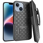 Designed for iPhone 14 Pro Case with Belt Clip Holster - Kickstand Cover Phone Case - Black