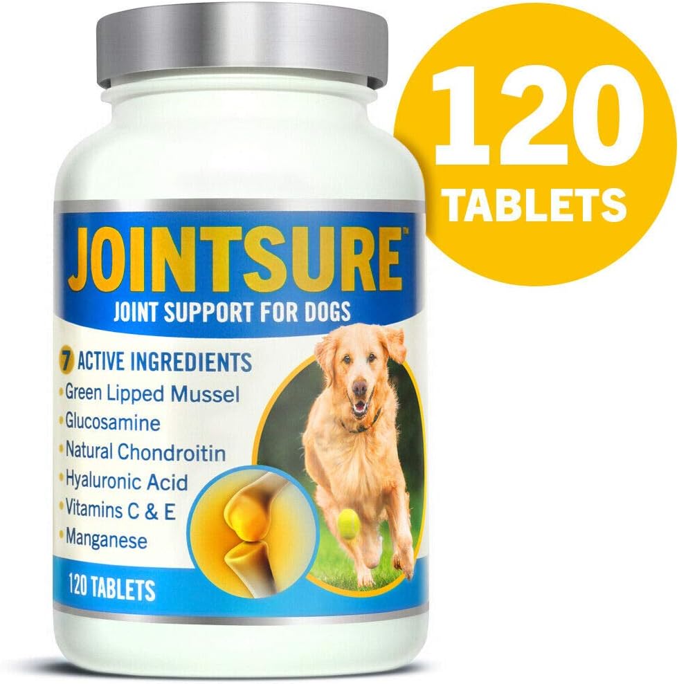 JOINTSURE Joint Support Supplements for Dogs – 120 Tabs, Aids Stiff ...