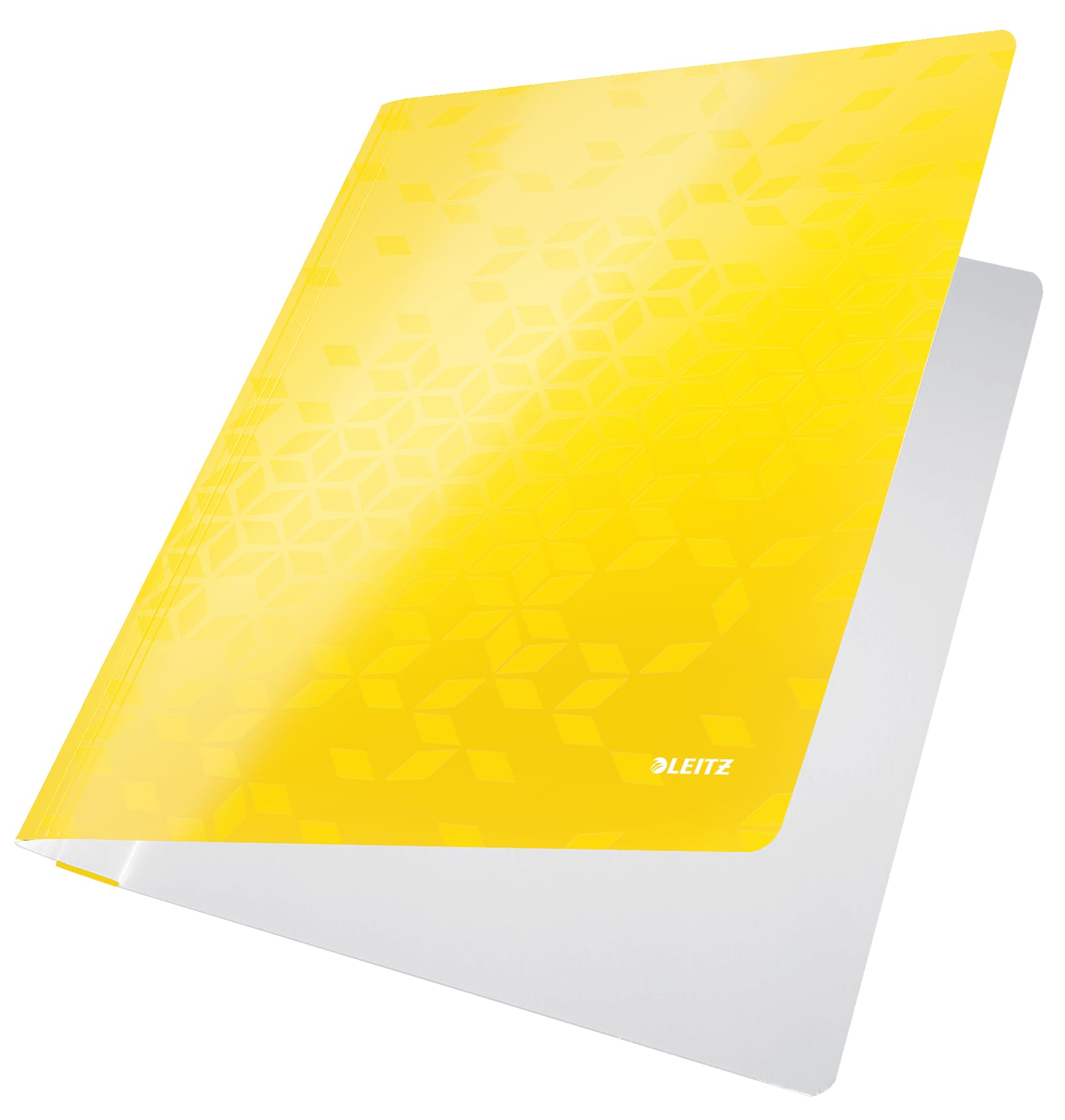 Leitz A4 Laminated Card Report Files, 250 Sheet Capacity, Yellow, WOW Range, 30010016