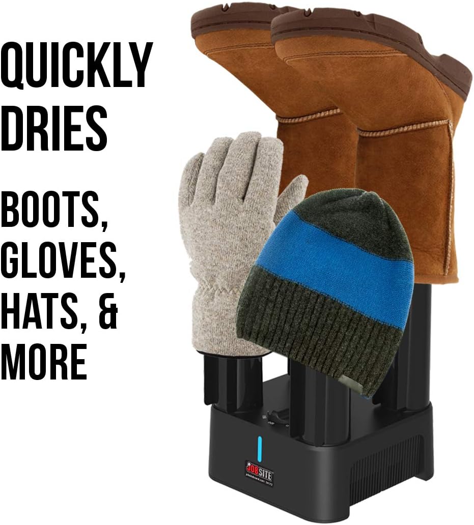 JobSite Mighty Dry Boot Dryer with Timer and Fan, Fast Dry, Prevent Mold & Deodorize: Sports & Outdoors