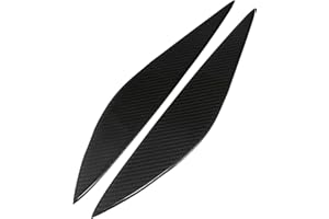 A ABSOPRO 1 Pair Headlight Eye Lid Cover Decoration Styling Sticker for Mercedes-Benz C E Class W204 2008-2011 Carbon Fiber P