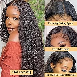 Deep Wave Lace Front Wigs Human Hair 13x4 HD
