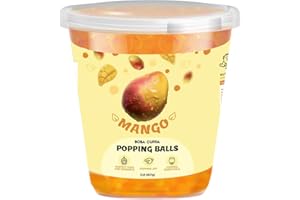 Boba Cuppa Popping Boba Pearls, Tapioca Bursting Boba for Bubble Tea Party Drink (2LB/907g Mango)