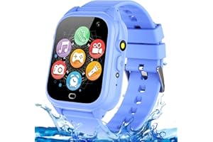 OVV Smart Watch for Kids Boys Girls Age 3-12 with Waterproof 26 Games 1.44'' Touch Screen HD Camera MP3 Player Video Recorder Pedometer Alarm Clock Calculator Torch Wrist Watch Children Learning Toys