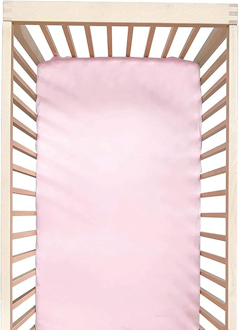 pink cot fitted sheet