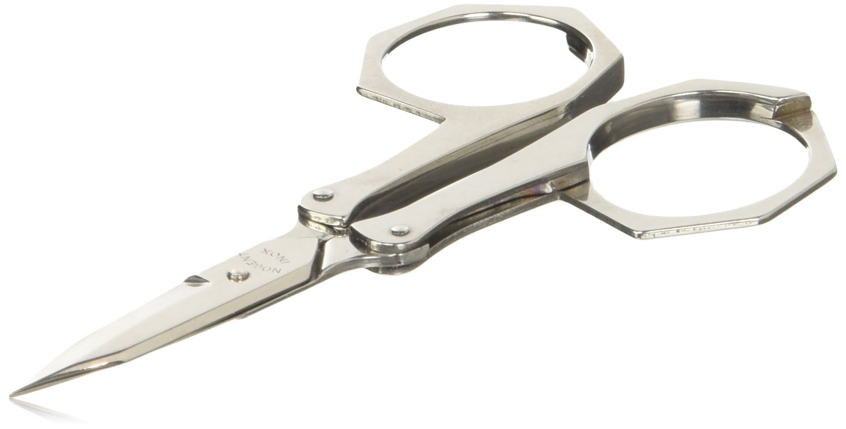 REMOS Folding Scissors Made of Stainless Steel with Genuine Leather case