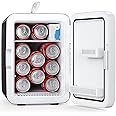 Antarctic Star Compact Mini Fridge, 10L Portable Small Refrigerator, 2.6 Gal Mini Fridge with AC/DC Adapters, Small Cosmetics Cooler for Beverage, Food, Makeup, Bedroom, Office, Dorm, Black on Fridge.com