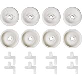 (8 Pack) Exact Replacement Dishwasher Dishrack Rollers and Studs - Lower Rack Wheel Kit Compatible with GE, Kenmore, and Hotpoint Dishwashers Part Number WD35X21038
