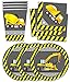 Construction Birthday Party Supplies - Truck Birthday Party Supplies for Boy - Dump Truck Birthday Party Decorations - Tableware Set Includes Plates Napkins and Cups | Kit for 16