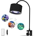 Lominie LED Aquarium Light, Nano Coral Reef Light Clip on Aquarium Light Full Spectrum Remote Control Fish Tank Lamp Dimmable for Saltwater Fish Tank (Saltwater)