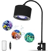 Lominie LED Aquarium Light, Full Spectrum Coral Light Asta 20 Nano Fish Tank Lamp with Remote Control 4 Channels Dimmable for