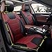 Super PDR 13pcs Bucket seat Covers Anti-Slip Backing PU Leather car seat Covers Cushions 5 Seats Full Set for Most Cars,suvs,Vans Trucks(Wine Red, L)