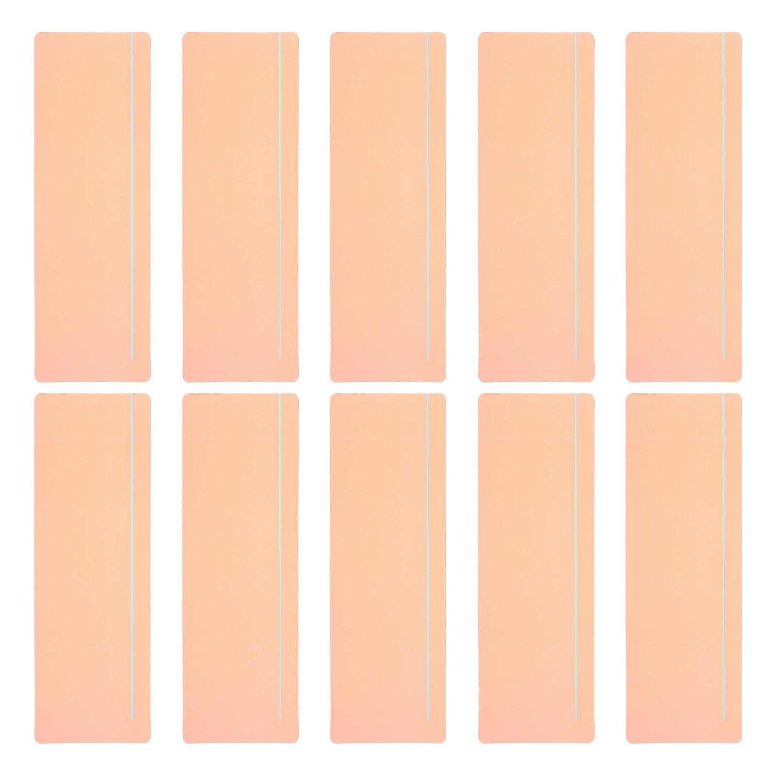 PATIKIL Guided Reading Strips, 10pcs Tracking Highlight Colored Overlay Bookmark Reduce Visual Stress Teaching Supplies with Line for Classroom, Light Orange