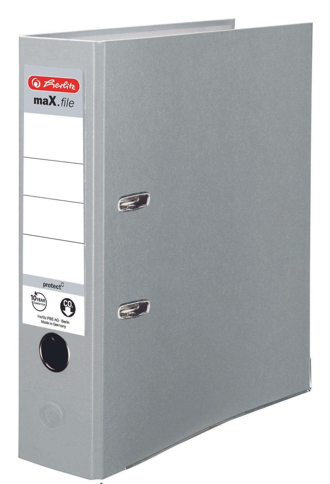 Herlitz 5480306 Lever Arch File A4 8 cm Grey