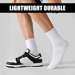 MUQU Mens White Quarter Socks - Thin Athletic