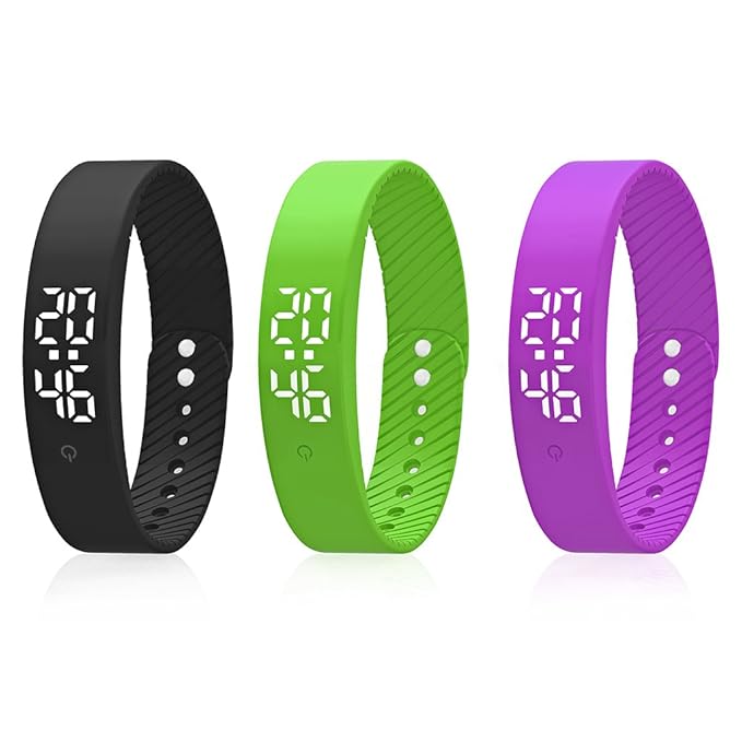 cokc Non-Bluetooth Pedometer Smart Watch Bracelet Smart Wristband Pedometer Fitness Tracker Watch [No App & Phone Needed] for Kids Men Women Walking ...