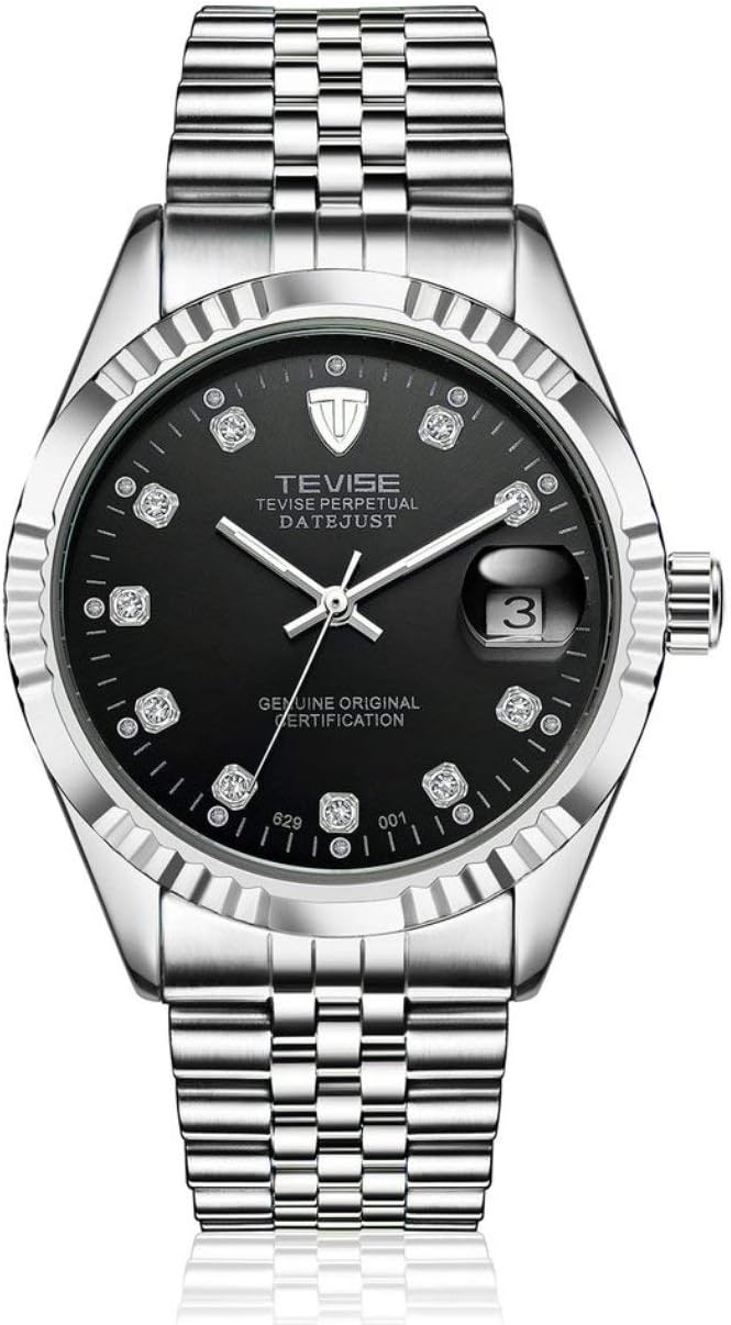 WOSOSYEYO TEVISE 629-001 Business Style Men Automatic Mechanical Calendar Wristwatch
