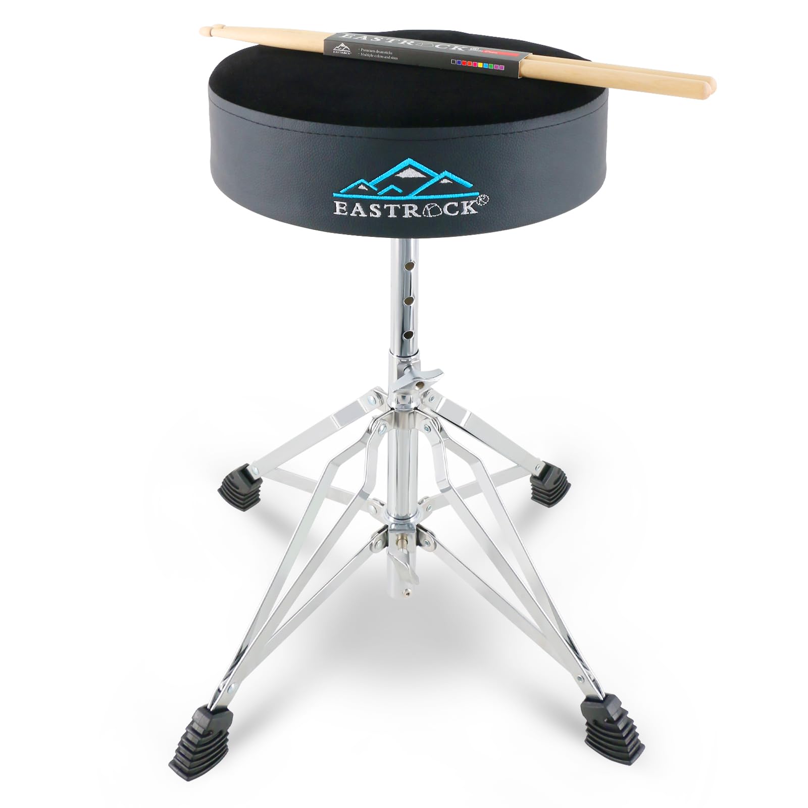 Photo 1 of **missing seat assembly piece** EASTROCK Drum Throne Drum Stools with 4 Legs Support,Universal Height Adjustable Drum Seat for Drummer Adult (Black)