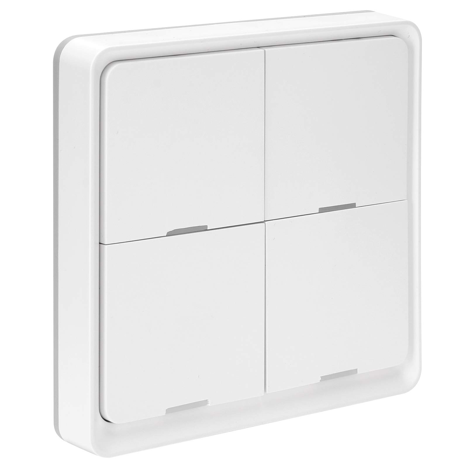 Zigbee Wireless Switch, 4 Gang Wireless Scene Switch, Three Control Options - Single/Double/Long Press, Wireless Wall Switch Smart Button