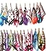 YOYOSTORE 5 Mix Pattern Silk Feel Scarf Wear Square Neck Hand Hat Purse Sash Hair Scarf Shawl Wrap Diy- Randomly Style