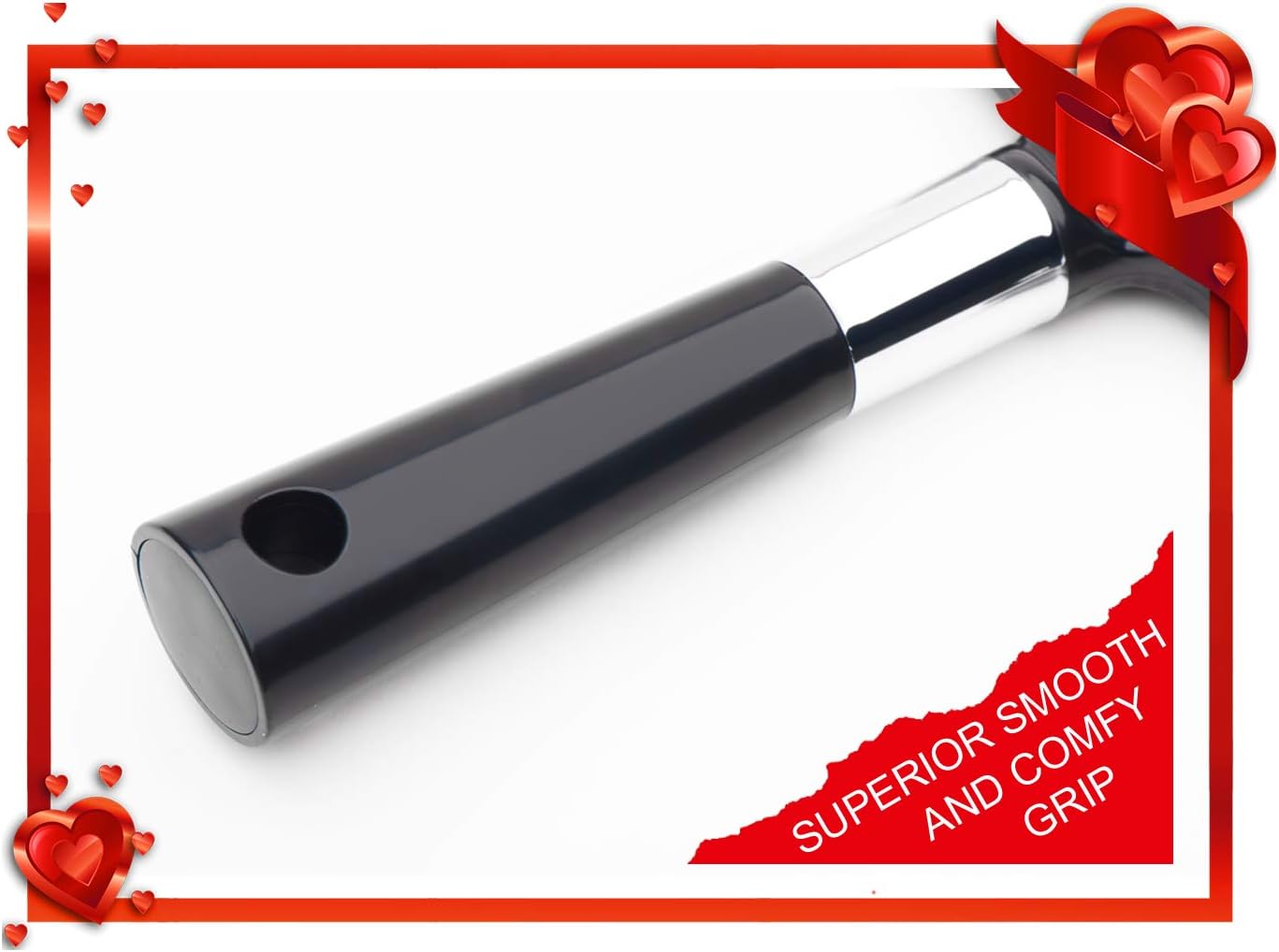 Mirrorvana Large & Comfy Hand Held Mirror with Handle - Barber Model in Black (1-Pack): Furniture & Decor