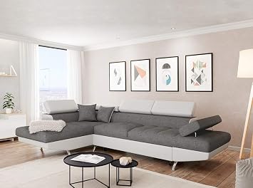 Loungitude Canapé Dangle Gauche Convertible En Pu Blanc Et