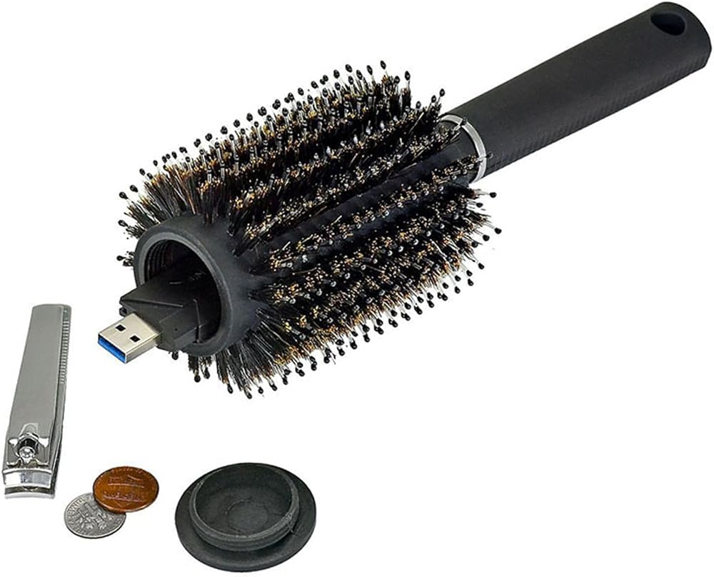 CONGGUAN Diversion Safe Hair Brush Hidden Storage Secret Money Key Hide Travel