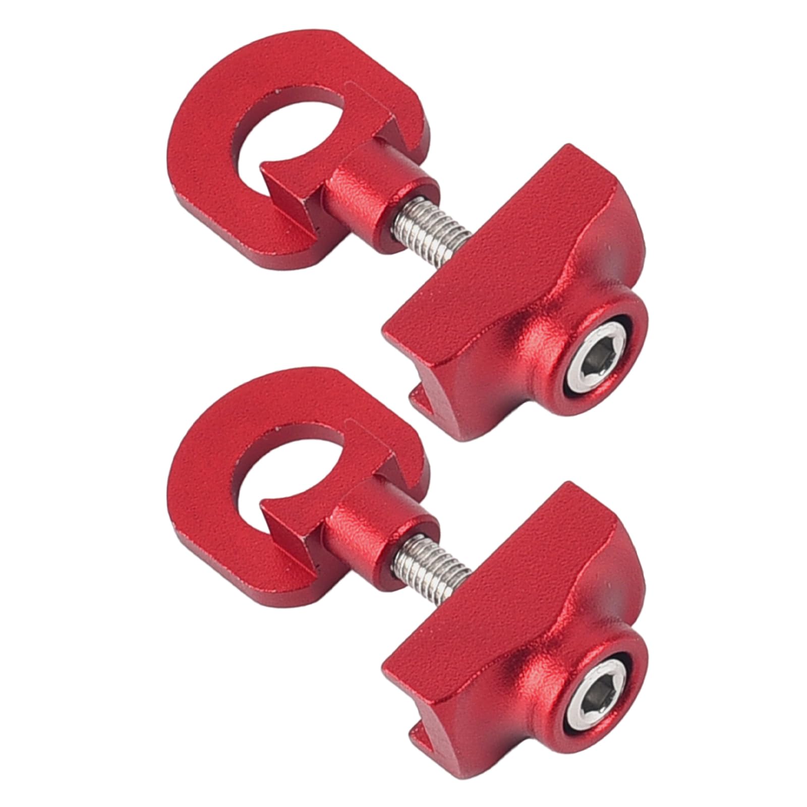 TopHomer 2 PCS Bike Chain Tensioner Adjuster Tugs Bicycle Chain Bolt Single Speed Track Gear Bicycle Chain Tensioner, Red