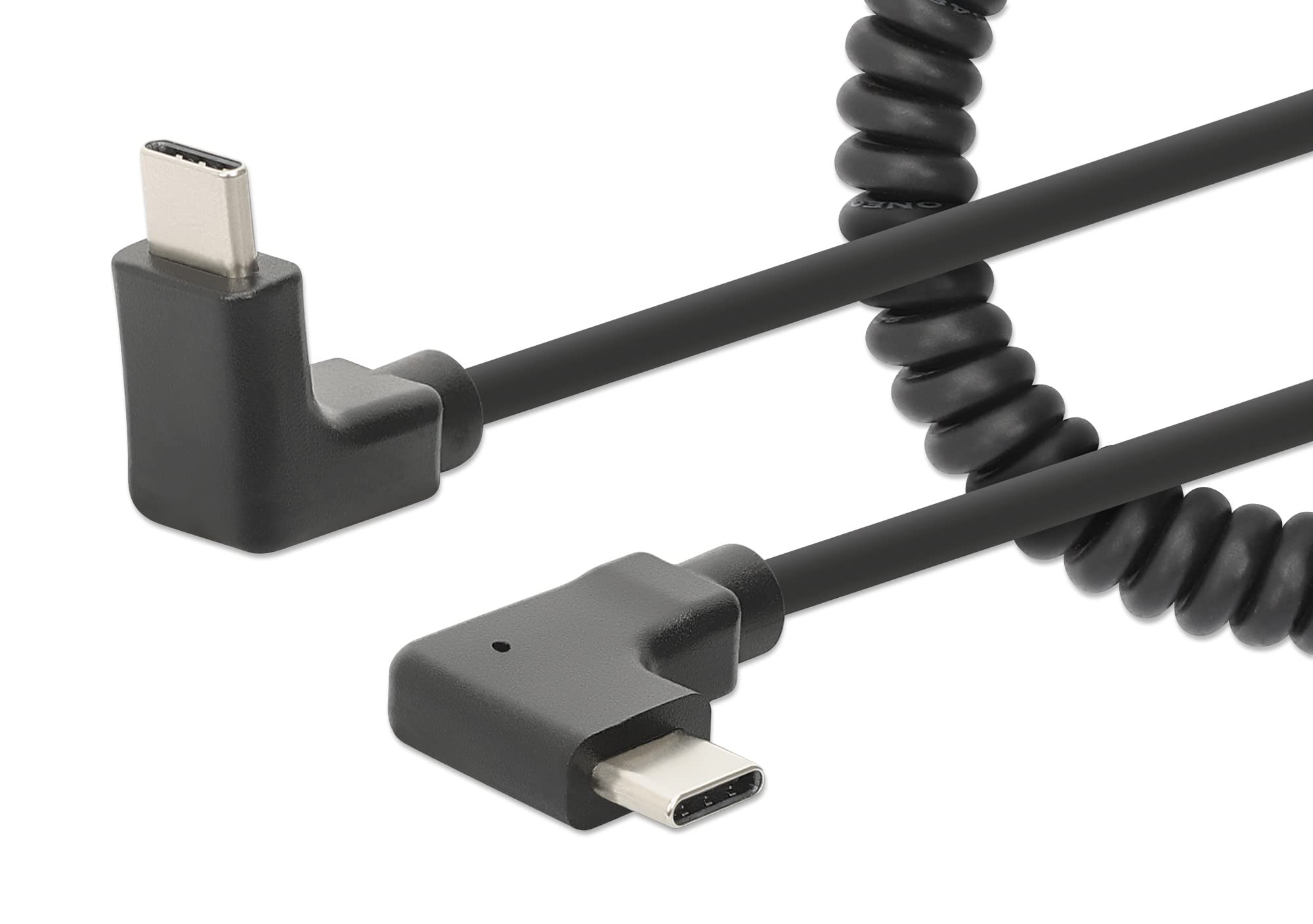 Manhattan Coiled Cable USB-C to USB-C Charging Cable 1 m Black