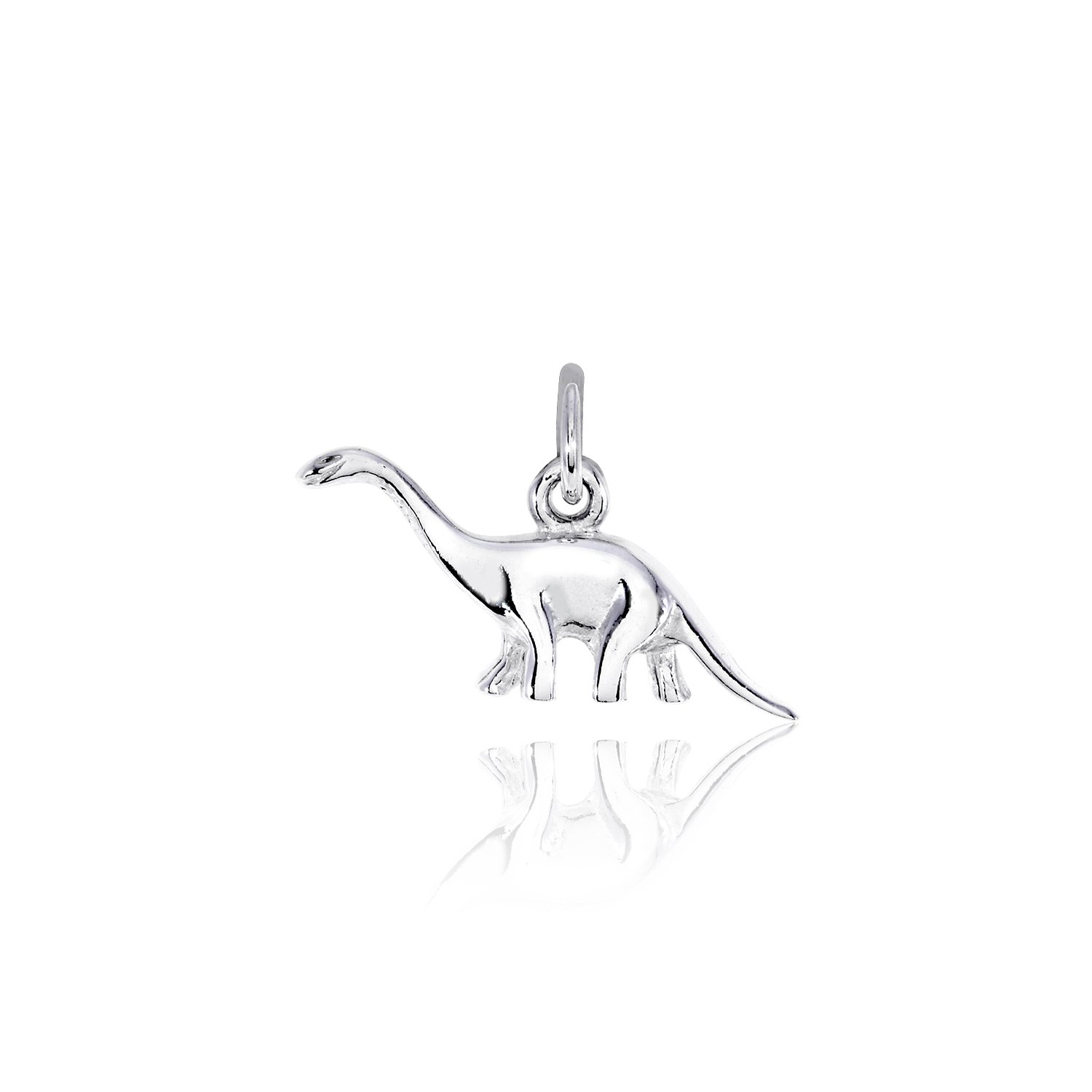 WithLoveSilver 925 Sterling Silver Tiny Dinosaur Brontosaurus Pendant