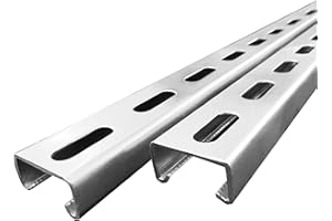 Surprecision Metal Strut Channel with Slotted Back 1800mm/70.87" Pre-Galvanized Steel U Channel 2 Pcs Framing Steel Channel - Efficient Support Solution (Thickness 2.5mm, Size 41x41mm)