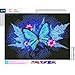 DIY 5D Diamond Painting by Number Kit, Full Drill Round Crystal Rhinestone Embroidery Cross Stitch Home Wall Décor Art Craft Canvas,Butterfly,15.75 x 11.81 inch