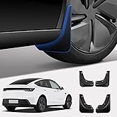 Tesnical Mud Flaps for Tesla Model Y - [No Drilling No Tape] All-Weather Mud Guard Body Kits for Model Y Juniper Accessories 2025-2026 - Set of 4
