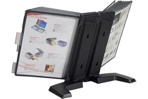 Aidata FDS005L-20 Desktop Reference Organizer, Includes 20 Display Panels, Displays up To 40 Pages