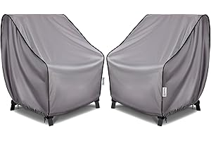VARIETYFACE Outdoor Furniture Covers,Patio Chair Covers Waterproof, Lawn Furniture Covers Outdoor Fits up to 35W x 38D x 31H inches 2 Pack Grey