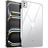 JETech Clear Case for iPad Pro 11-Inch M5/M4 2025/2024 (6th/5th Generation), Anti-Yellowing Transparent Shockproof Slim Tablet Back Cover with Hard PC Back and Soft TPU Bumper