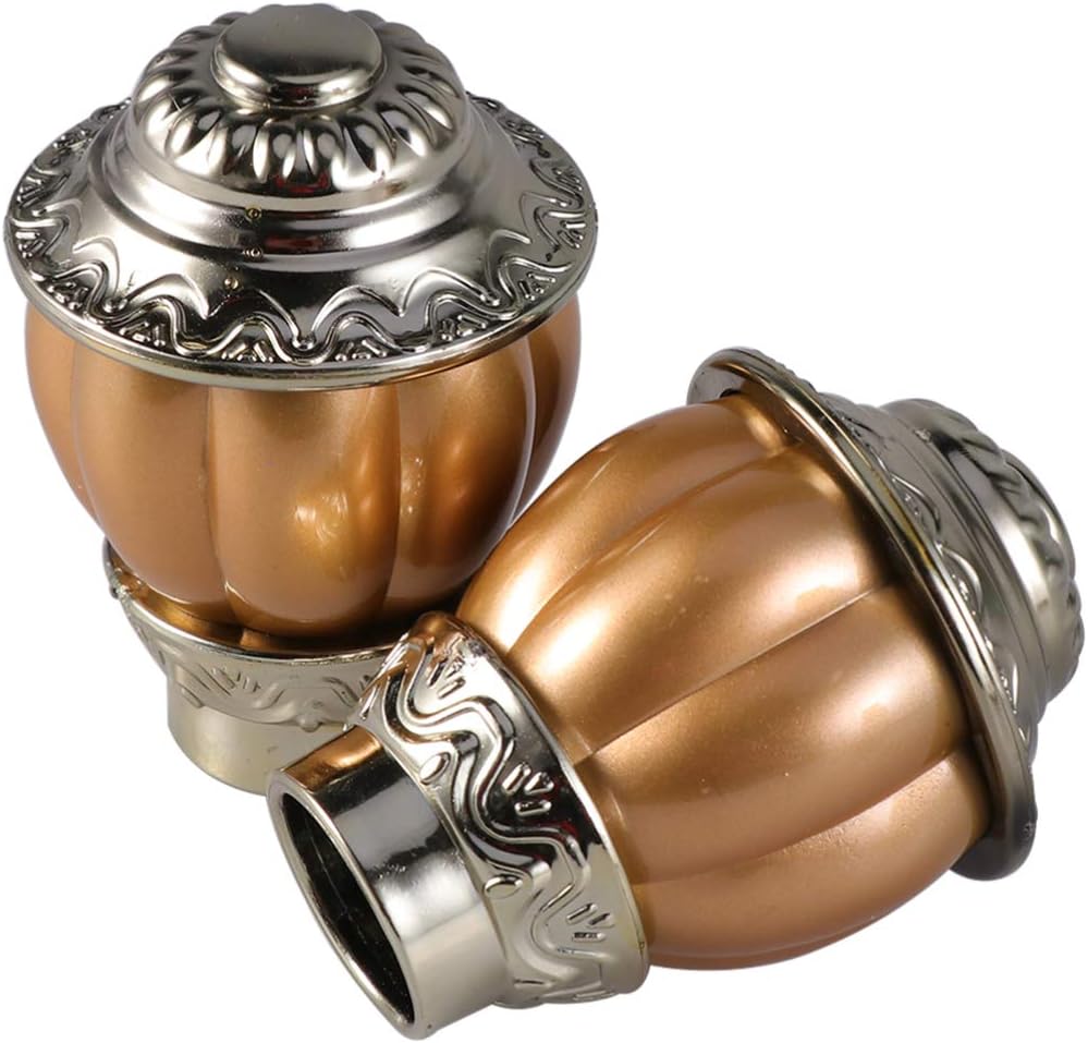 Amazon Com Garneck 2pcs Curtain Rod Finals Pumpkin Shape Metal