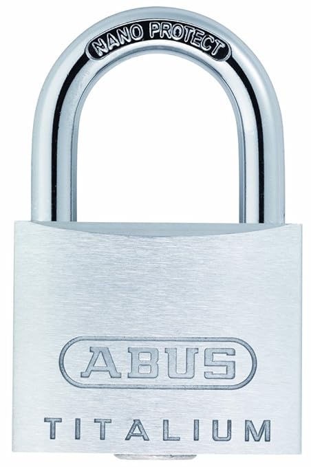 ABUS Titalium-Vorhangschloss 64TI/40, Quads Set-4-Stück mit 5 Schlüsseln gleichschließend, 56960