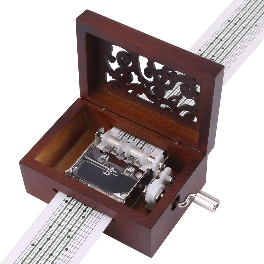 15 Note DIY Hand Crank Music Box Movement, Wooden DIY Music Box Movement, Make Your Own Music Box, Special Birthday Christmas Gift without Hole Puncher or Tapes - Image 5