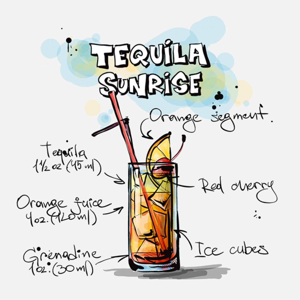 International Graphics - Finished Picture - Vincent, Oriol - ''Tequila Sunrise''- 30 x 30 cm - Direct printing on acrylic glass