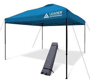Leader Accessories Instant Pop Up Canopy Straight Leg Wheeled Carry Bag Included